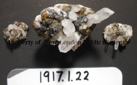 Quartz crystals and Iron pyrite         